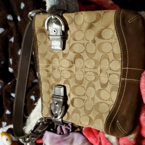Small Coach purse brown